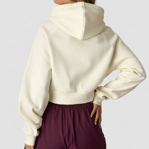 Sudadera con Capucha para Mujer, Nueva Colección Otoño-Invierno, Estampada a Color, de Alta Calidad, Personalizada, Lavada, Corte Cuadrado, Desgastada por Delante - Product Image 5