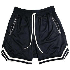Wholesale Sporty Mid Waist Polyester Spandex Drawstring Sweat <b>Men's</b> Shorts Custom Breathable Mesh Solid Waterproof Basketball - Product Image 5