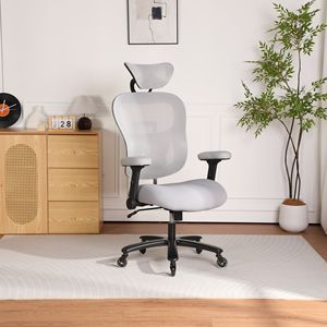 Sedia da Ufficio Ergonomica Grande e Alta con Schienale Regolabile, Poggiatesta Angolabile e Supporto Lombare Adattivo, Sedia Gaming Traspirante in Rete - Product Image 5