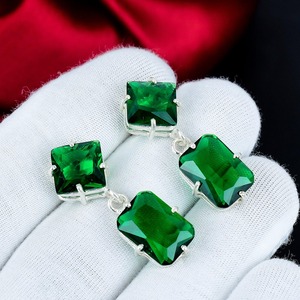 Pendientes de Turmalina Verde en Plata de Ley 925, Pendientes con Piedras Preciosas Verdes Naturales, Pendientes de Plata Hechos a Mano, Pendientes para Mujer, Regalo - Product Image 6