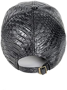 <b>Black</b> Embossed Snake Skin Texture <b>Baseball</b> <b>Cap</b> Unisex Adjustable Fashion Hat for Adults Casual Wear Four Seasons Style - Product Image 6