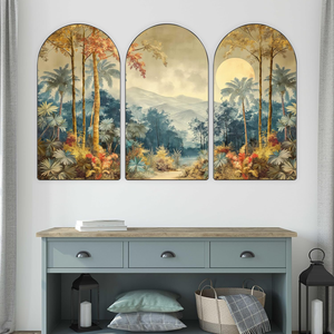 Set of 3 Nature Scene with Palm Trees Wall <b>Painting</b> <b>for</b> Living Room Bedroom Hotels Stylish <b>Frame</b> 50 in x 30 in Wall Art <b>for</b> Home - Product Image 2