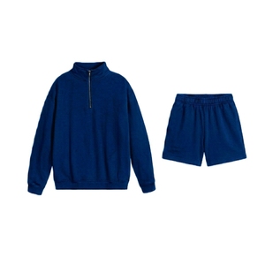 Ensemble sweat-shirt et short zippé personnalisable grande taille pour homme – Coton respirant de haute qualité – Tenue décontractée pour homme - Product Image 1