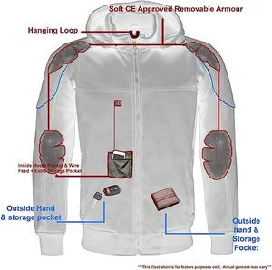 Chaqueta de moto softshell informal, impermeable, para motociclistas urbanos, exportadores mayoristas y cadenas minoristas. - Product Image 6