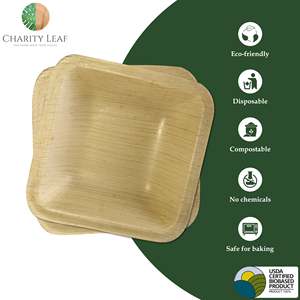 Ciotola Quadrata Mini in Foglia di Palma Naturale da 3,5 Pollici, 2,5 Oz, Prodotto Usa e Getta - Product Image 5