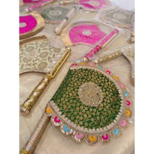 Abanicos Decorativos para Fiestas, Recuerdos para Ramadán, Nikkah, Bodas de Henna, Regalos Reutilizables, Obsequios de Mehendi, Shaadi, Eid - Product Image 1