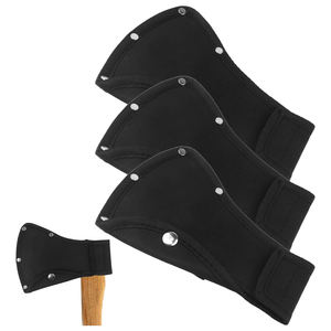 Funda ajustable de cuero para hacha con hebilla deslizante para adaptarse a varios tamaños de cabezal, desde hachas pequeñas de camping hasta hachas grandes para talar árboles. - Product Image 1