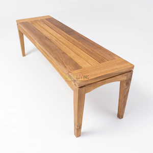 Banc Etna en teck pour extérieur, design moderne minimaliste, meubles durables et écologiques - Product Image 6