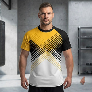 Impression par sublimation de logo personnalisé, t-shirt de sport en polyester respirant, kit d'équipe pour hommes, design personnalisé de haute qualité - Product Image 3