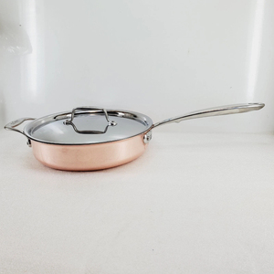 Professional Metal Stainless Steel Deep Frying <b>Pan</b> with Lid Mirror Polished Fry <b>Pan</b> for Commercial & Home Kitchens - Product Image 5