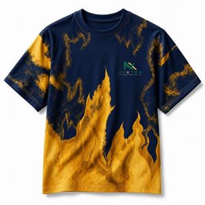 Custom Tie Dye <b>Flame</b> T-<b>Shirt</b> Men Fire Pattern Sublimated Tee - Product Image 5