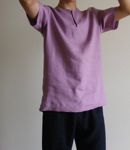 เสื้อเชิ้ตผ้าฝ้ายแขนสั้นสำหรับผู้ชายขายส่ง – สีชมพูหม่น ชุดลำลองสำหรับพักผ่อนและเที่ยวชายหาด - Product Image 1