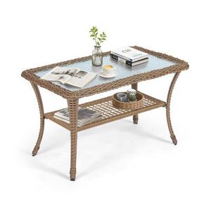 Mesa de Centro Decorativa de Ratán Tejida a Mano, Perfecta para Hoteles, Cafeterías, Resorts e Interiores de Casas Contemporáneas - Product Image 2