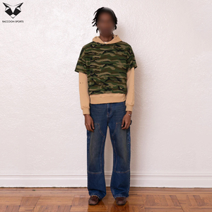 Sweat-shirt à capuche double couche coupe-vent durable, doublé polaire, style streetwear décontracté, en coton épais uni pour hommes - Product Image 5