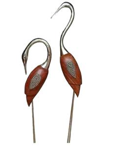 Premium Swan Pair Fantasy Showpiece, piezas de exhibición de madera para artículos de decoración del hogar para sala de estar dormitorio, Swan Crane Love Birds - Product Image 1