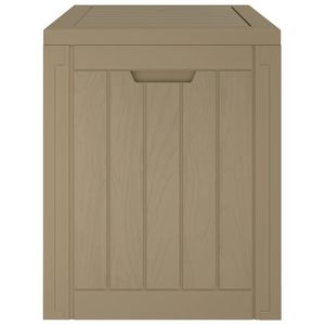 Boîte de rangement grise pour patio 21.9 "x 16.9" x 20.9 "Matériau polypropylène durable - Product Image 6