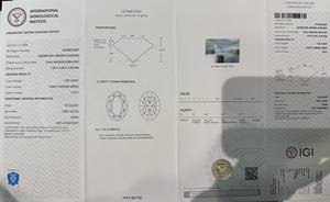 Diamant ovale de laboratoire vert fantaisie de qualité supérieure 2.00-2.10 CTS, clarté VVS2 VS1, certifié IGI, modèle RI-390, service de fabrication d'échantillons pour - Product Image 6