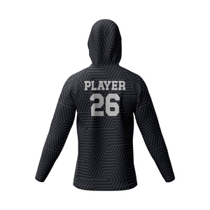 Custom Printed Character Unisex Basketball Practice Hooded Shooter Shirt Front Logo Breathable Moisture Wicking Plus Size - Product Image 6