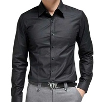 Kemeja Kasual Pria Terbaru Musim Gugur Bahan Broadcloth 100% Katun Lengan Panjang Polos Cepat Kering Bernapas Ramah Lingkungan Grosir