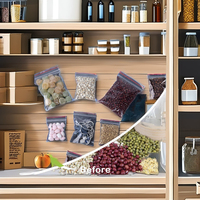Sacs de conservation alimentaire réutilisables avec fermeture éclair, emballage plastique réutilisable à fermeture éclair pour aliments pour animaux de compagnie congelés, aliments pour bébés et sucre