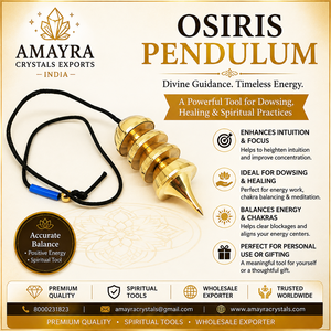 Pendule en cuivre doré OSIRIS, pendule de radiesthésie fait main, métaphysique, nouvelle ère, prix raisonnable chez Amayra Crystals Exports - Product Image 2