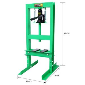 Pressa Idraulica da 6 Tonnellate per Garage con Tavolo da Lavoro Regolabile, Pressa da Officina a Telaio H con PLC, Piastre Elettriche 220V - Product Image 3