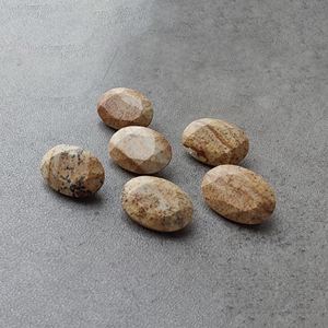 Pierre précieuse calibrée en forme ovale à facettes AAA+ Biscuit Jasper, pour la fabrication de bijoux, toutes tailles disponibles - Product Image 2