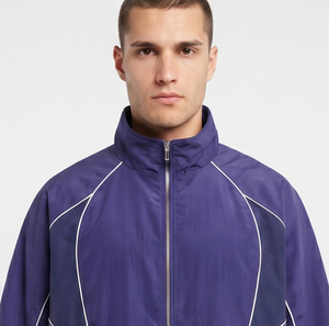 <b>Men's</b> Windbreaker Baggy <b>Tracksuit</b> Full Zipper Drop Shoulder 100% Nylon Polyester Two Piece Sportswear Windbreaker <b>Tracksuit</b> <b>Men</b> - Product Image 4