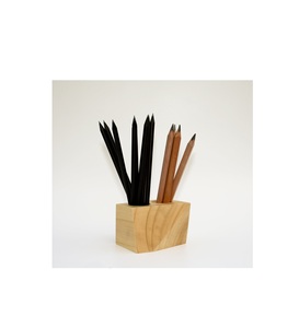 Handmade Classic Design Wooden Pen Holder Pencil Color Glitter Pen Holder Multi Purpose Wood Pencil <b>Cup</b> Pot Box - Product Image 1