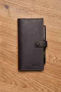 Funda de Cuero Genuino para Chequera, con 2 Bolsillos, Impermeable, Personalizable, en Oferta - Product Image 3