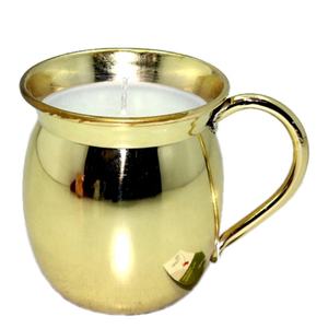 Home Decoration Brass And Steel <b>Mug</b> With Wax Copper Plating American Style Candle Vessels And Candle Jar Handmade - Product Image 2