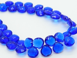 Perles en cristal de kyanite bleue facettées en forme de cœur et de goutte d'eau, 8 mm, 8 pouces, perles en verre soufflé pour la fabrication de bijoux et boucles d'oreilles, vente en gros - Product Image 4