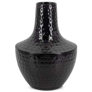 Jarrón Grande de Cerámica Negra Texturizada Hecho a Mano, Jarrón de Piso de Calidad Premium, Recipiente Geométrico Moderno para Flores, para Oficina o Vestíbulo, Venta al Por Mayor - Product Image 1