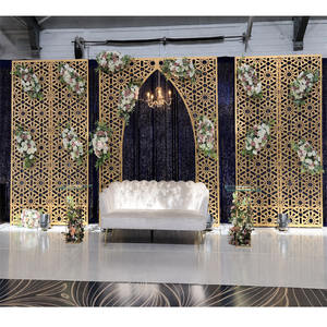 แผงเลเซอร์ตกแต่งงานเลี้ยงต้อนรับสุดหรู สไตล์มุกัลสุดพิเศษ แผงเลเซอร์คัท ฉากหลังแบบราชวงศ์ สำหรับงานแต่งงานในสหรัฐอเมริกา - Product Image 1