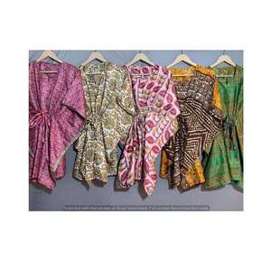 Kaftan en soie florale douce pour femmes, élégant cache-maillot de bain, tenue par Ethnic Craft Hub India - Product Image 1