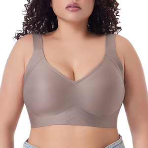 Women Seamless V-Neck Sports Bra Spaghetti Strap Medium Support Solid Color Yoga Bra For Adults - Product Image 1