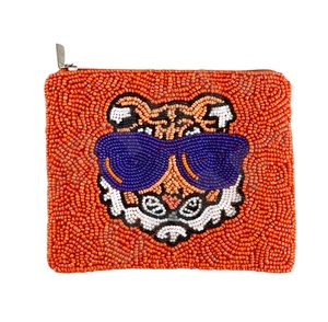 Go tigers Coin Pouch Customized <b>Seed</b> Beaded Wallet Beautiful Mum's Gift-Girls' Hearts Design - Product Image 1
