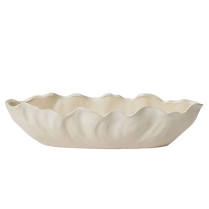 <b>Decorative</b> Handmade Ceramic Bowl Carved Wavy Edge Minimalist Design Cream Color Food Serving <b>Decorative</b> Dish <b>Decorative</b> Gifting - Product Image 5
