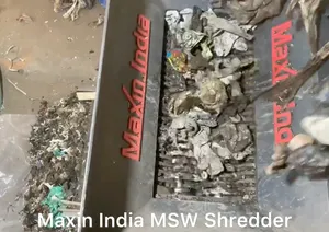 เครื่องบดขยะมูลฝอยเทศบาลคุณภาพสูงแบบสองเพลา กำลังการผลิต 3000 กก./ชม. เครื่องบดพลาสติกกึ่งอัตโนมัติแบบไฟฟ้า - Product Image 4