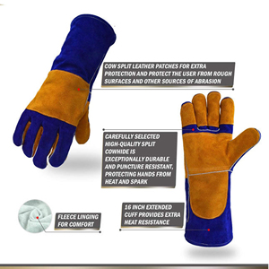 Gants de Soudure de Sécurité en Cuir de Vachette Tig, Imperméables et Personnalisés, pour Travaux de Construction - Product Image 1