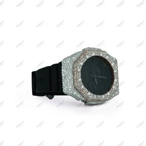 Montre à lunette sertie de diamants avec halo de flamme en diamant, montre-bracelet de mode haut de gamme, prix le plus bas jamais atteint - Product Image 2
