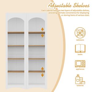 Set di 2 Librerie Autoportanti TREND a 5 Ripiani, Stile Rustico Bicolore con Ripiani Regolabili - Product Image 5