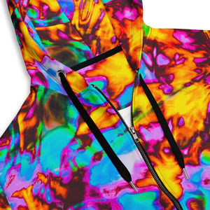 Sudadera con capucha personalizada para hombre, 100% algodón, con cremallera, estampado gráfico por transferencia térmica, corte regular, con cordón ajustable, para invierno. - Product Image 6