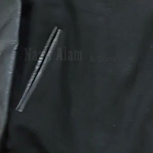 Blouson universitaire pour homme avec manches en cuir, corps en laine, style décontracté et tendance - Product Image 6