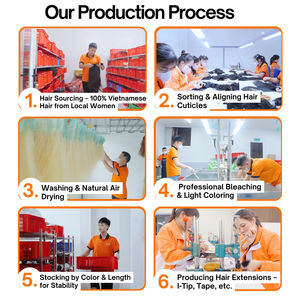 ผมต่อจากผมมนุษย์แบบผูกด้วยมือผมแท้จากเวียดนาม - Product Image 5