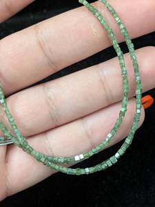 Cuentas de Diamante Verde Natural en Forma de Cubo, Calidad AAA+, Hilo de 14 Pulgadas, Cuentas de Diamante Verde Genuinas para la Fabricación de Joyería, Venta al Por Mayor - Product Image 3