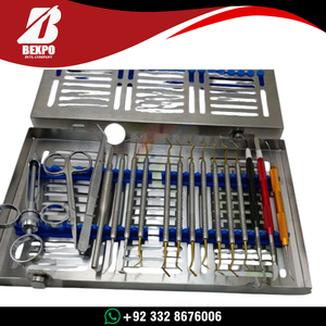 Kit de Cirugía de Implantes Dentales de 17 Piezas con Estuche, Juego de Herramientas Orales Periodontales - Product Image 4