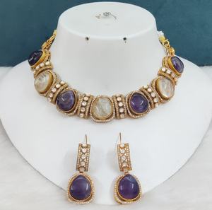 Collar de calidad premium con hermosos aretes, perfecto para fiestas, bodas y ocasiones formales, conjunto de collar ligero y minimalista. - Product Image 5