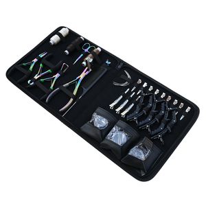 Kit d'outils professionnels pour extensions capillaires de salon : Pince à sertir durable, coupe-keratine, ciseaux de précision, peigne, pinces, aiguille, boîte de rangement - Product Image 1