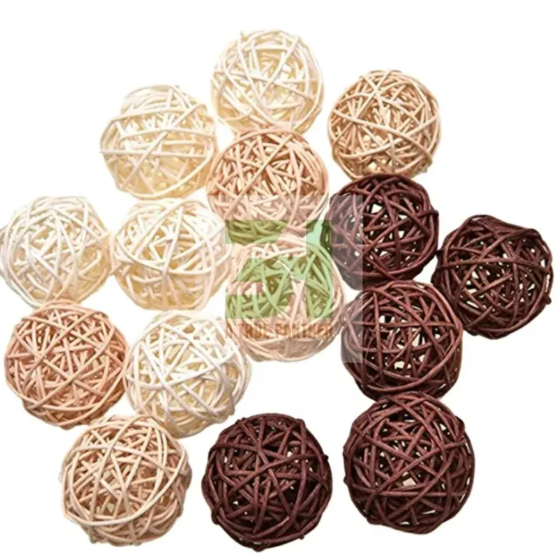 Colorful Decorative Orbs Vase Fillers Party Wedding Decoration Aromatherapy Accessories Decoration Wicker Rattan Balls